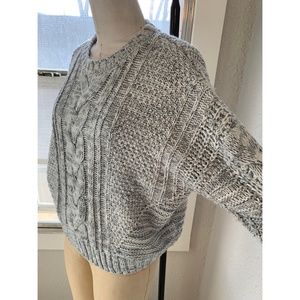 MOON AND MADISON oversized sexy boxy gray sweater super soft //L-XL